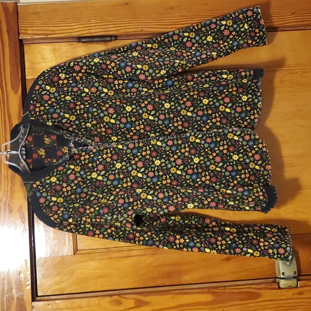 Reversible Floral Pattern Cardigan